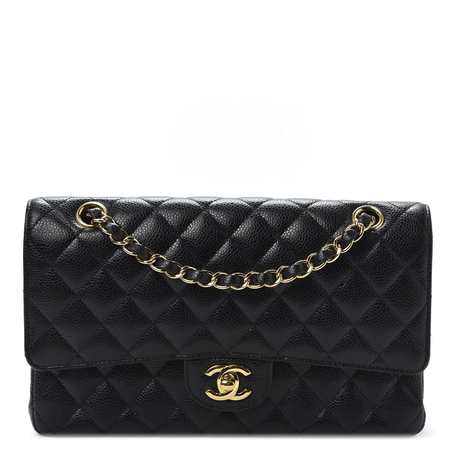 Chanel Caviar Quilted Medium Double Flap Black 1 of 9