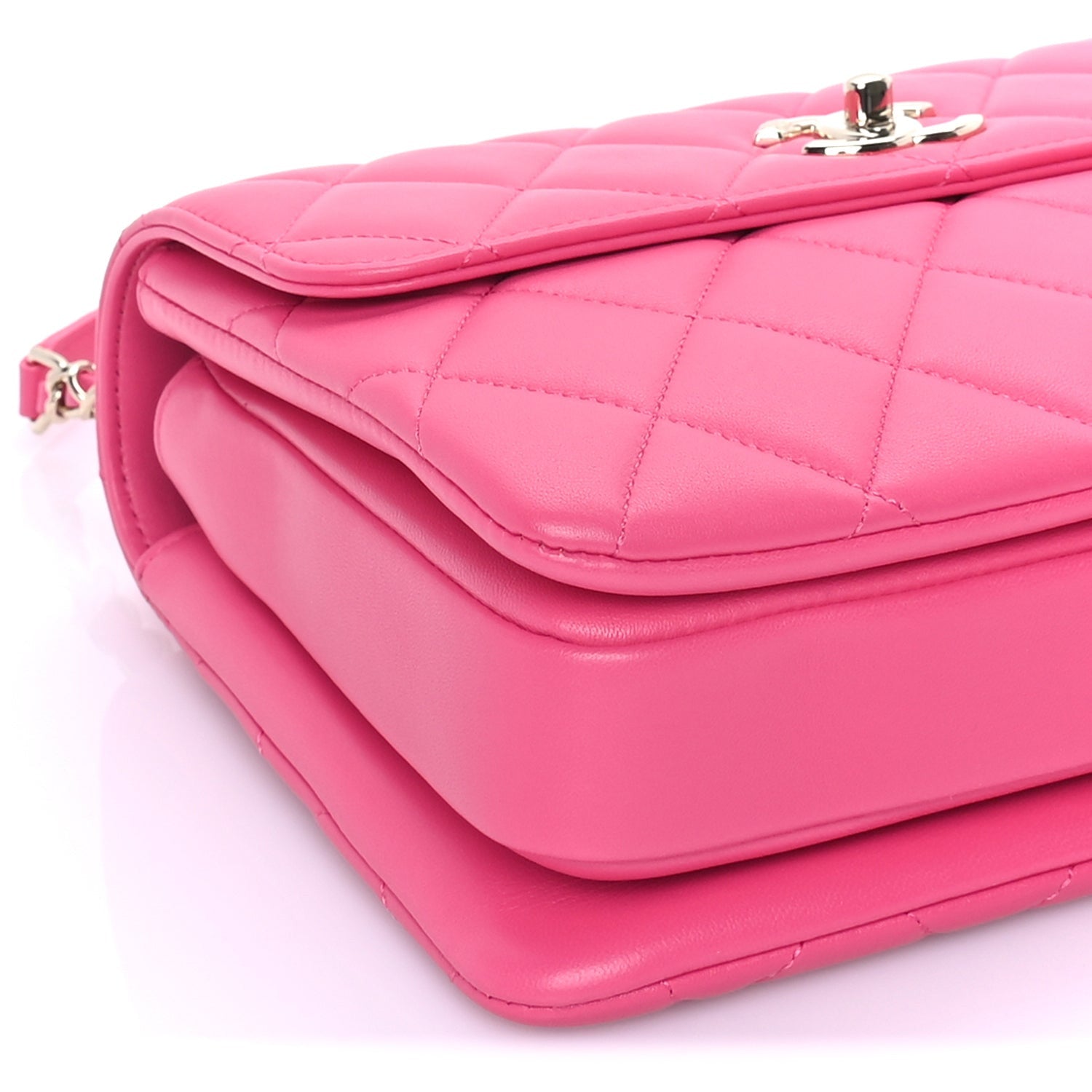 Chanel Lambskin Quilted Small Trendy CC Flap Dual Handle Bag  Dark Pink 8 of 9