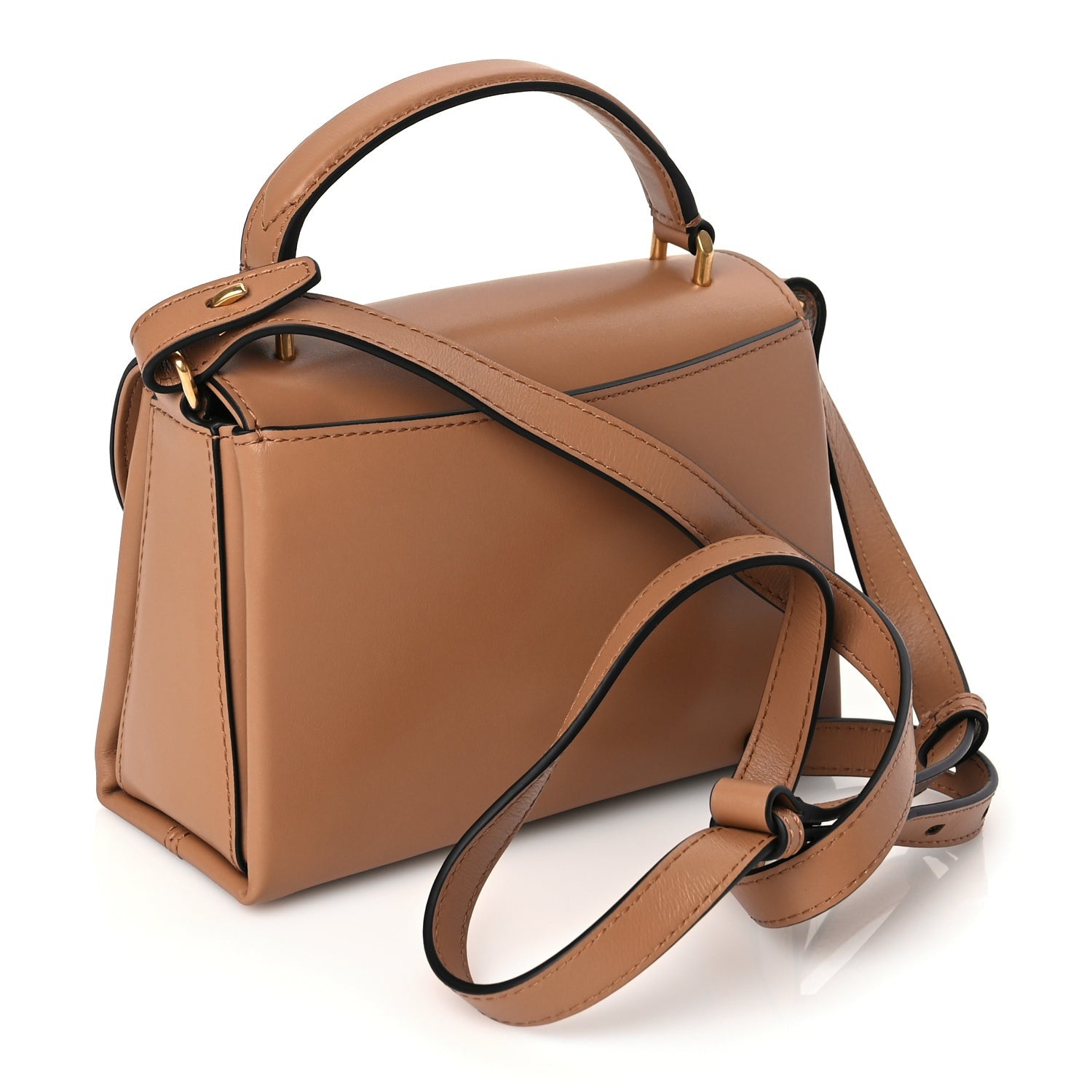 Mulberry High Gloss Calfskin Lana Small Top Handle Sable 2 of 8