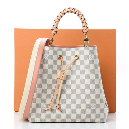 Louis Vuitton Damier Azur Braided Neonoe MM Peach Cream 12 of 12