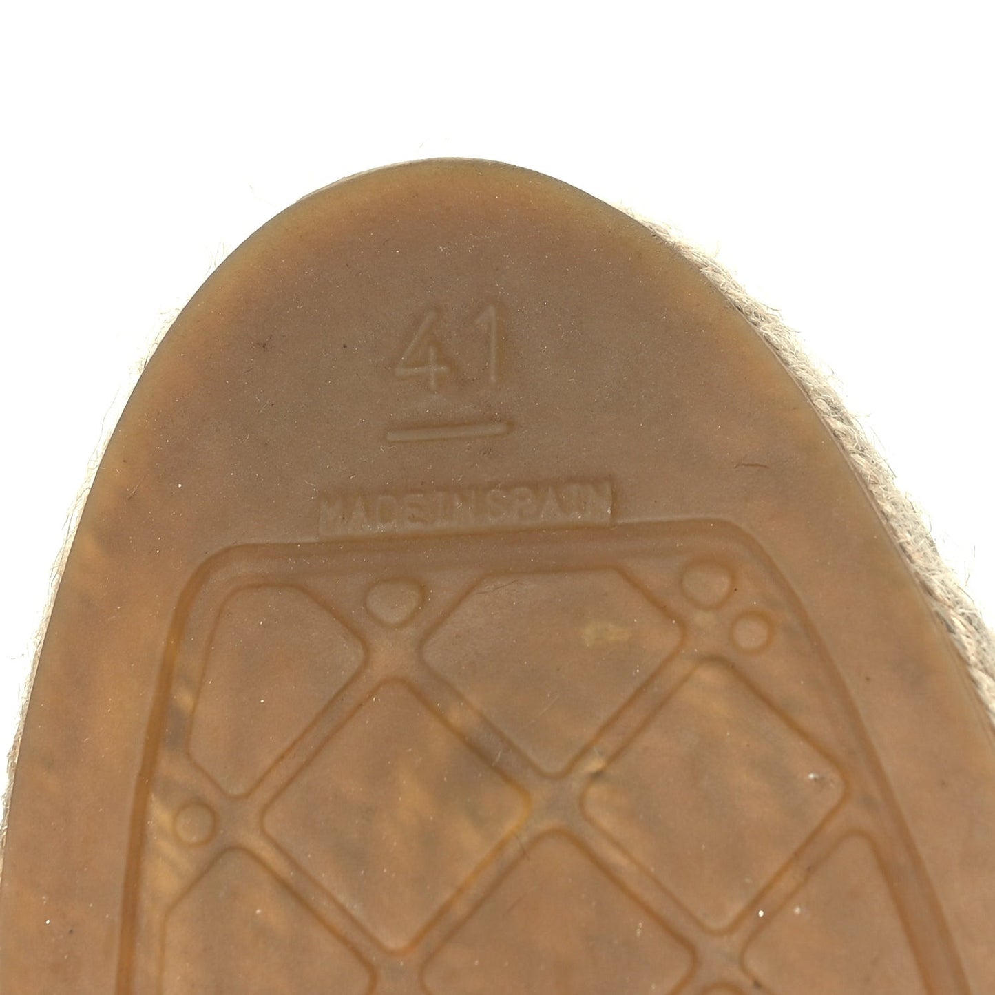 Laminated Lambskin Grosgrain CC Espadrilles 41 Gold Black