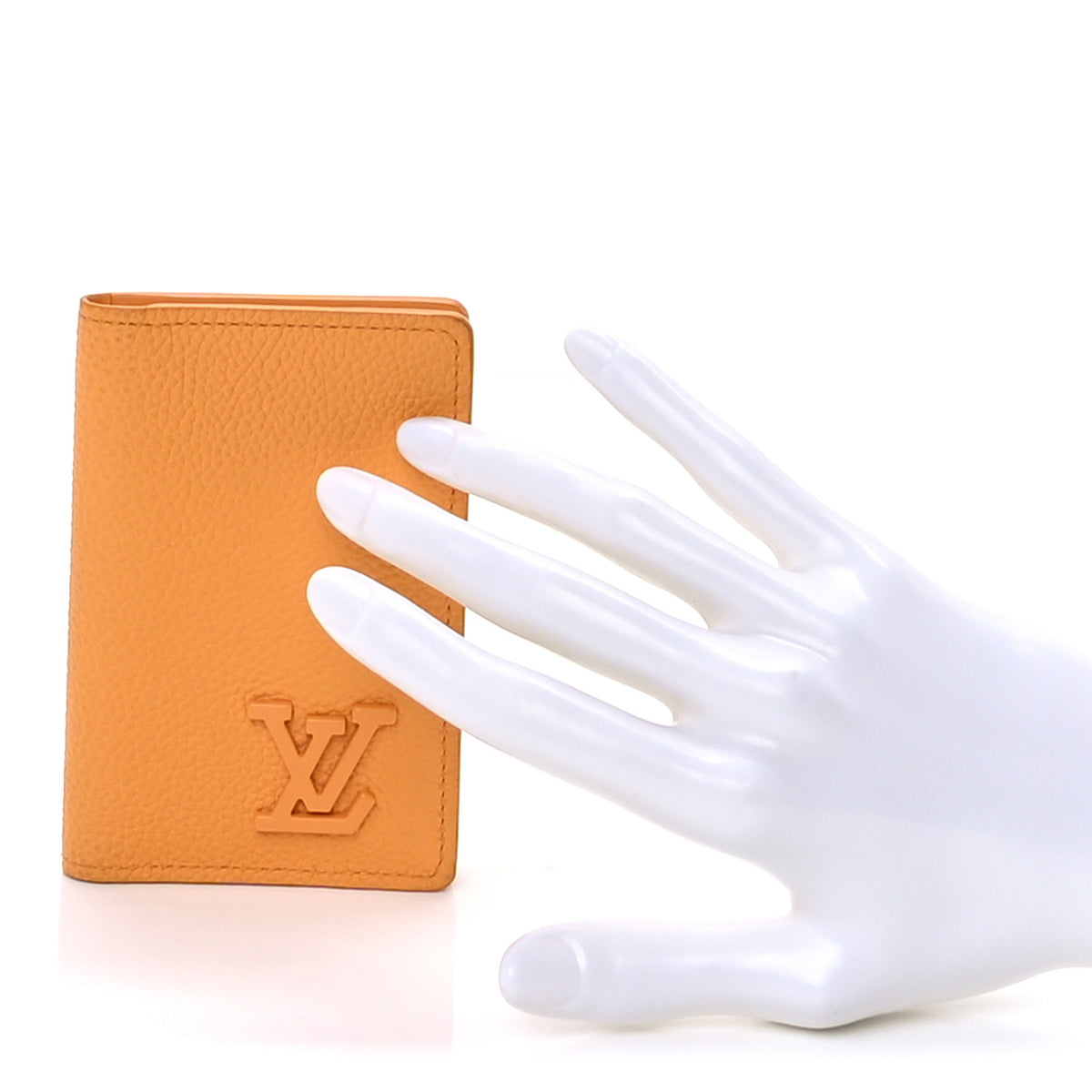 Grained Calfskin Aerogram Pocket Organizer Safran