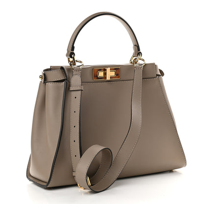 Fendi Vitello Seta Plexiglass Tortoise Medium Peekaboo Iconic Satchel Tortora 3 of 9