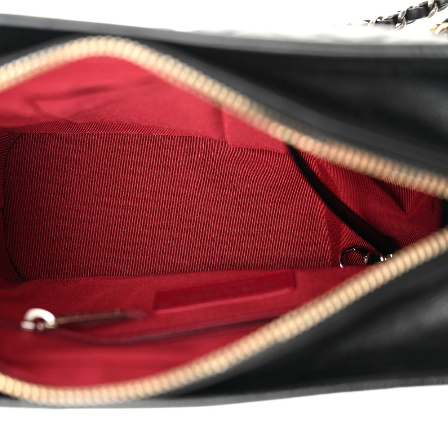 Aged Calfskin Quilted Small Gabrielle Hobo Black
