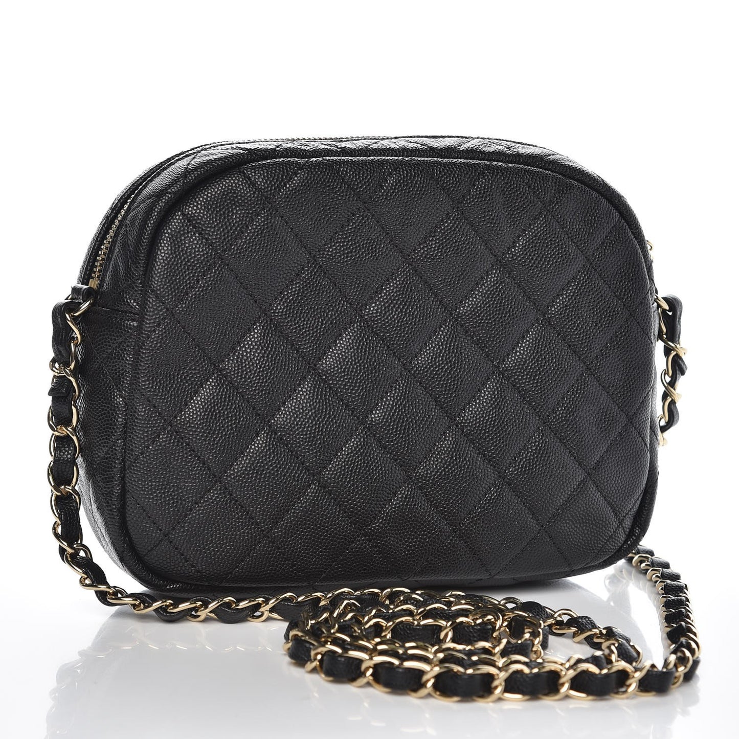 Caviar Quilted CC Day Camera Case Black