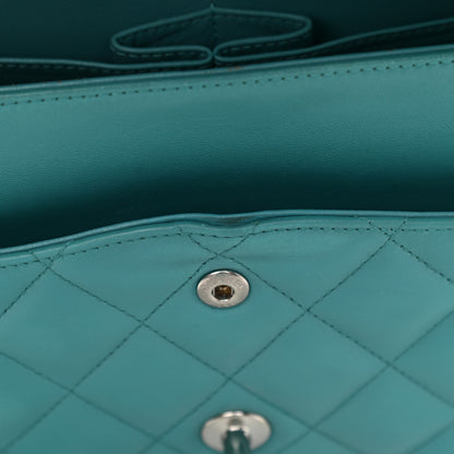 Chanel Lambskin Quilted Jumbo Double Flap Turquoise 13 of 13