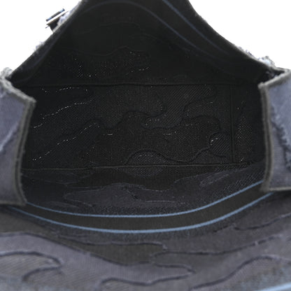 Christian Dior Canvas Embroidered Camouflage Diorcamp Messenger Navy 5 of 12