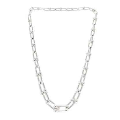 Tiffany Sterling Silver HardWear Graduated Link Necklace 3 of 6
