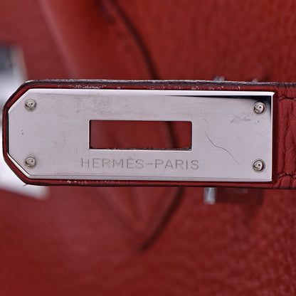 Hermes Taurillon Clemence Birkin 35 Rouge Venetian 27 of 46
