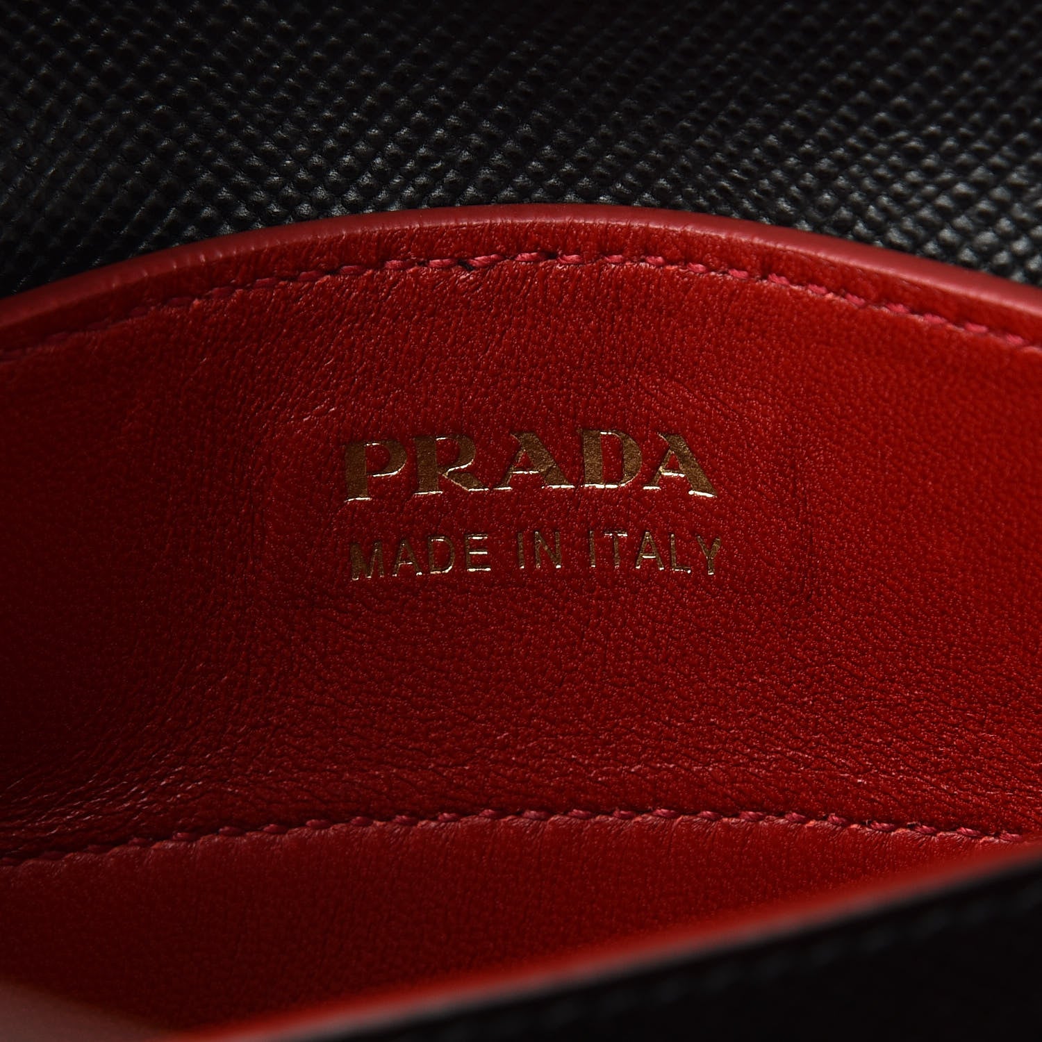 Prada Saffiano Cuir Large Double Bag Black Fuoco 6 of 9