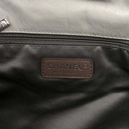 Chanel Glazed Calfskin Twisted Maxi Flap Light Grey 6 of 12