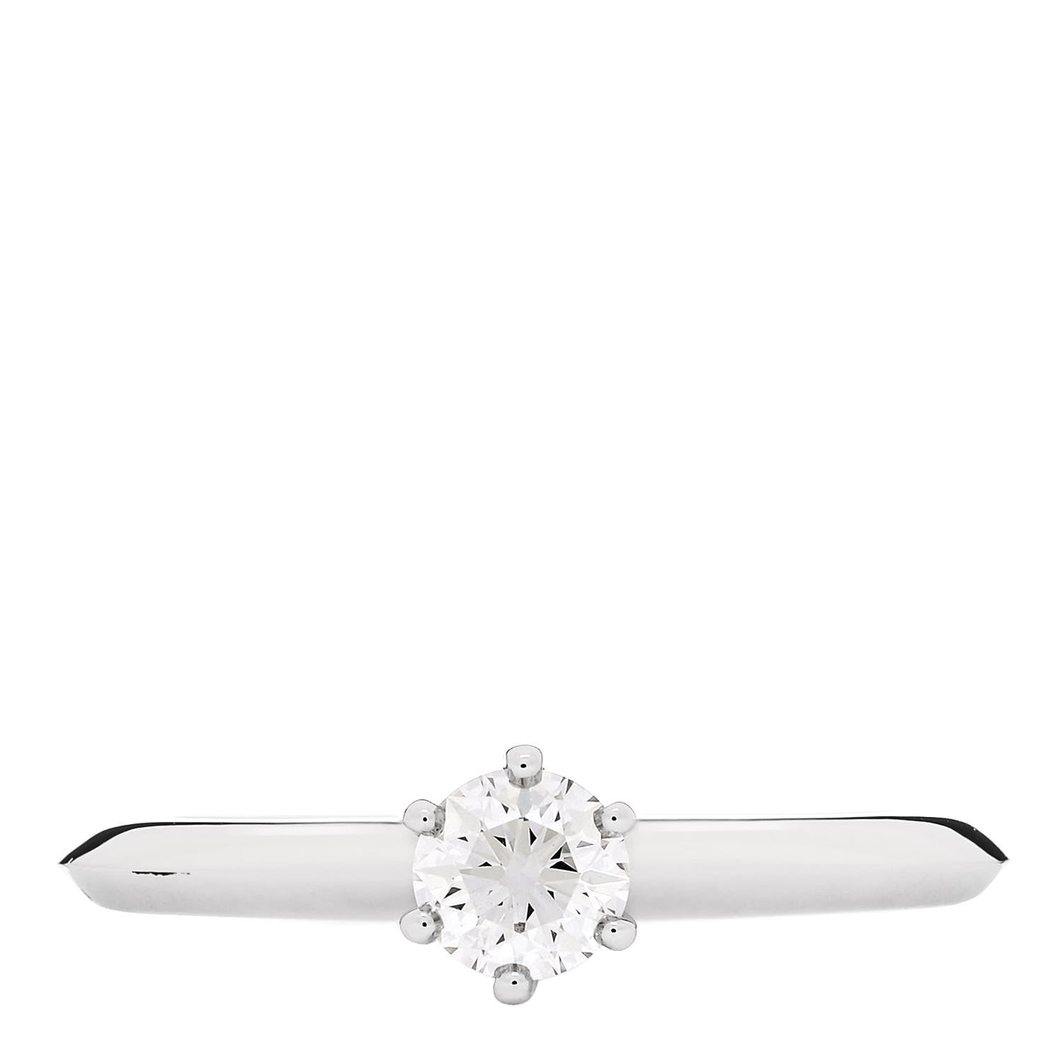 Tiffany Platinum Diamond .32ct Solitaire Engagement Ring 55 7.25 1 of 6