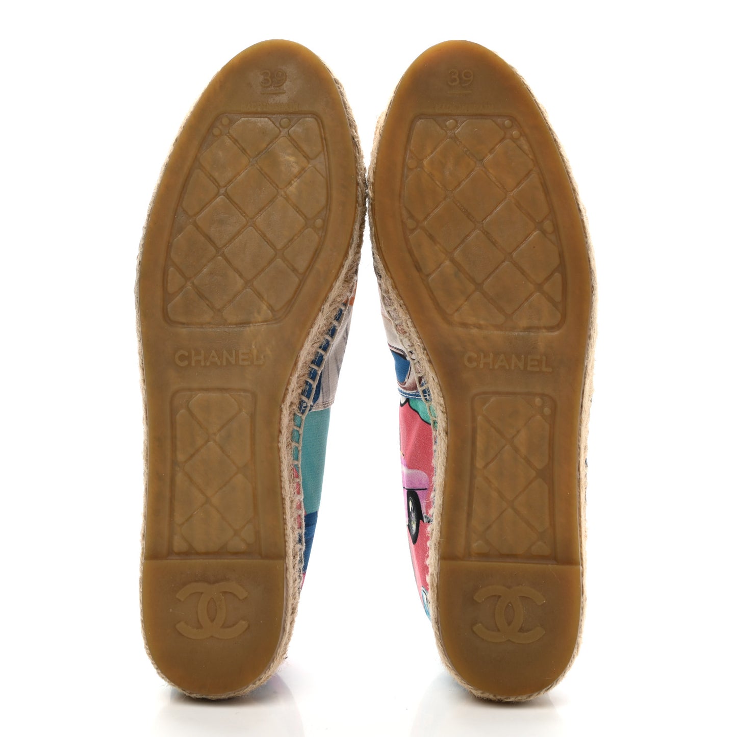 Fabric Patent CC Espadrilles 39 Multicolor Black