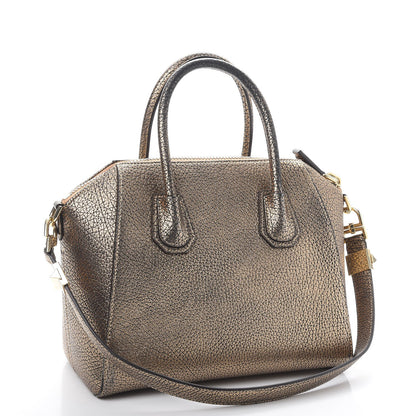 Givenchy Crackled Metallic Sugar Goatskin Small Antigona Light Gold 4 of 8
