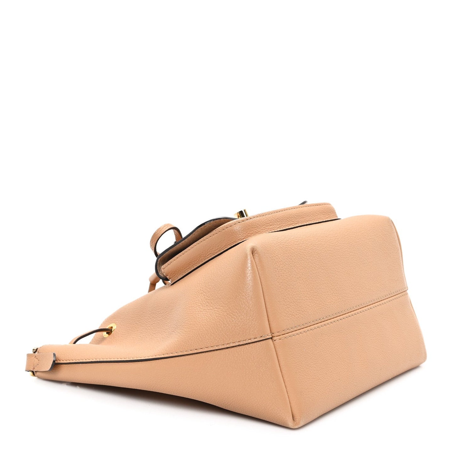 Calfskin Lockme Bucket MM Arizona Beige