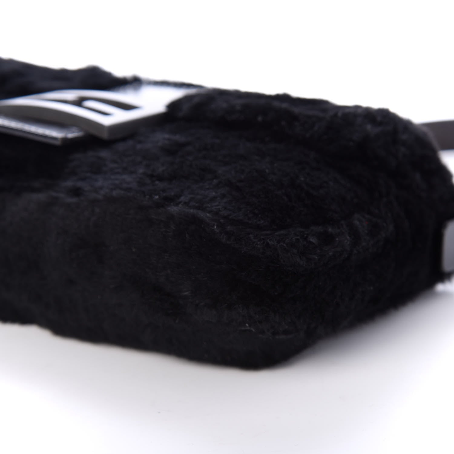 Fendi Rabbit Fur Baguette Black 9 of 9