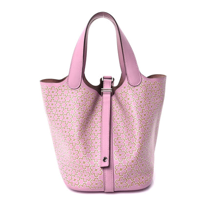 Hermes Swift Lucky Daisy Picotin Lock 18 PM  Mauve Sylvestre 1 of 7