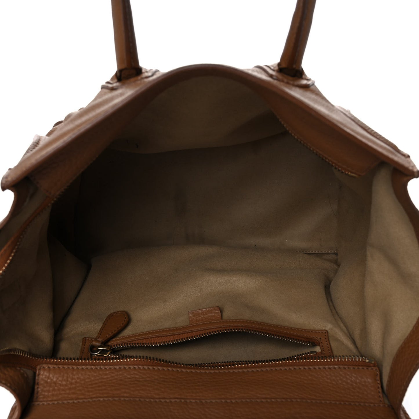 Drummed Calfskin Mini Luggage Camel