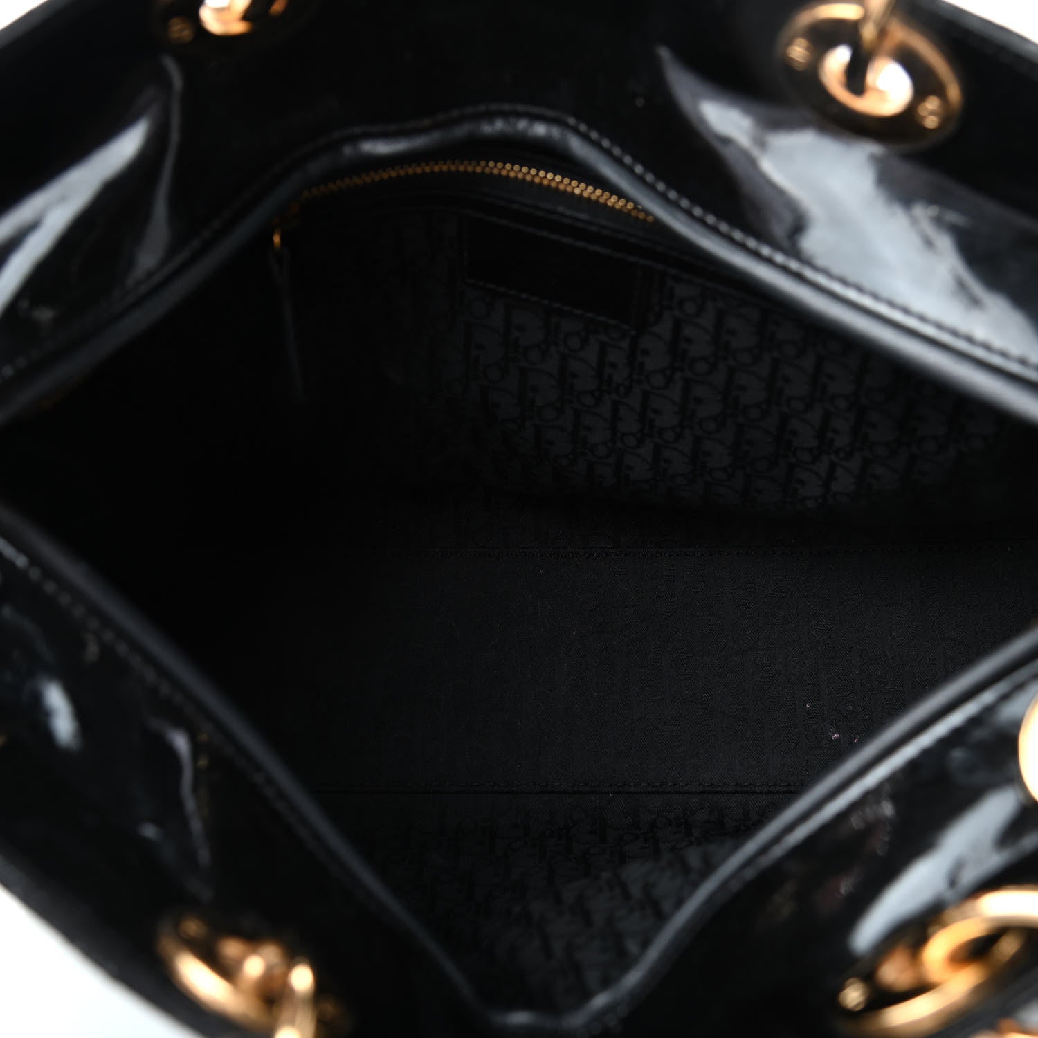 Christian Dior Patent Cannage Large Lady Dior Black 4 of 6