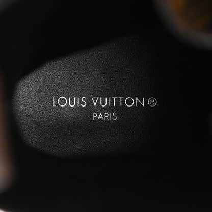 Louis Vuitton Calfskin Monogram Metropolis Flat Ranger Boots 38.5 Black 6 of 9