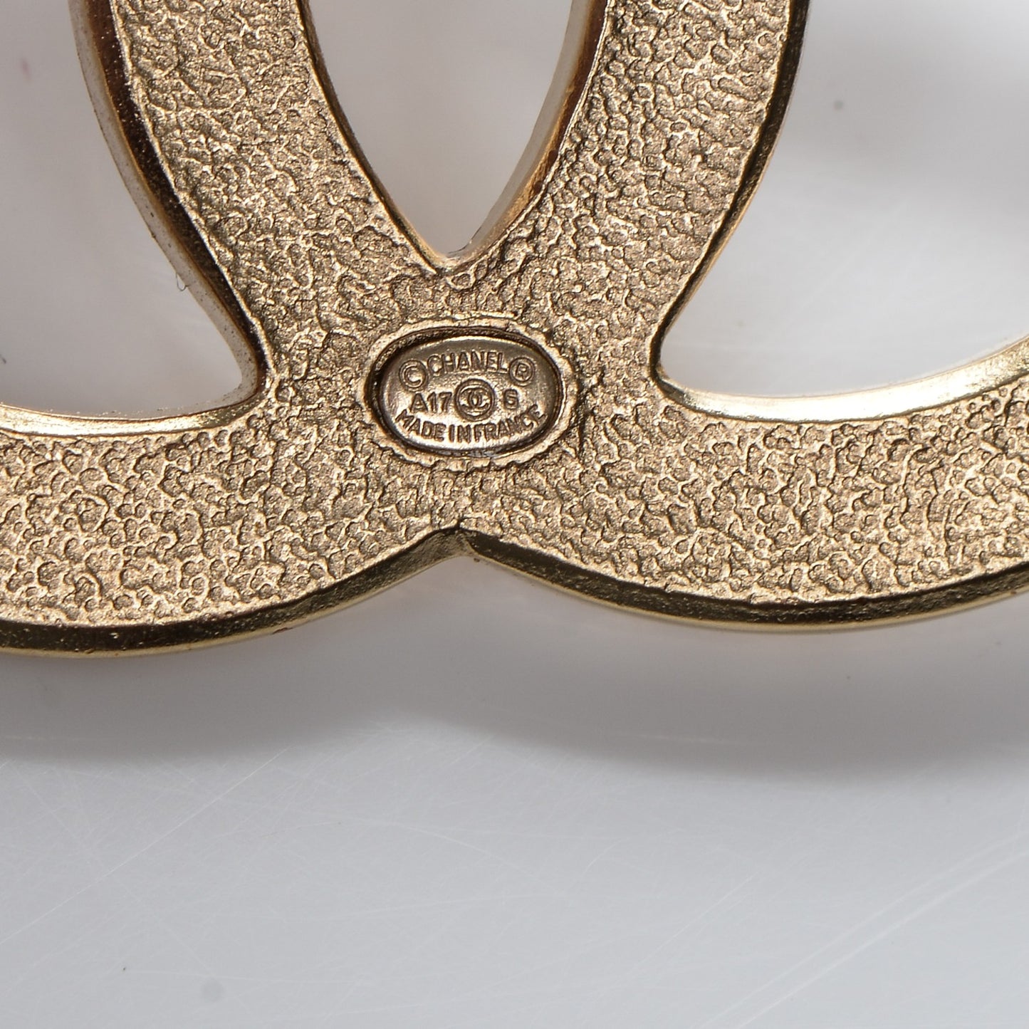 Crystal CC Single Clip On Earring Gold