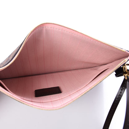 Louis Vuitton Damier Ebene Neverfull MM GM Pochette Rose Ballerine 5 of 8