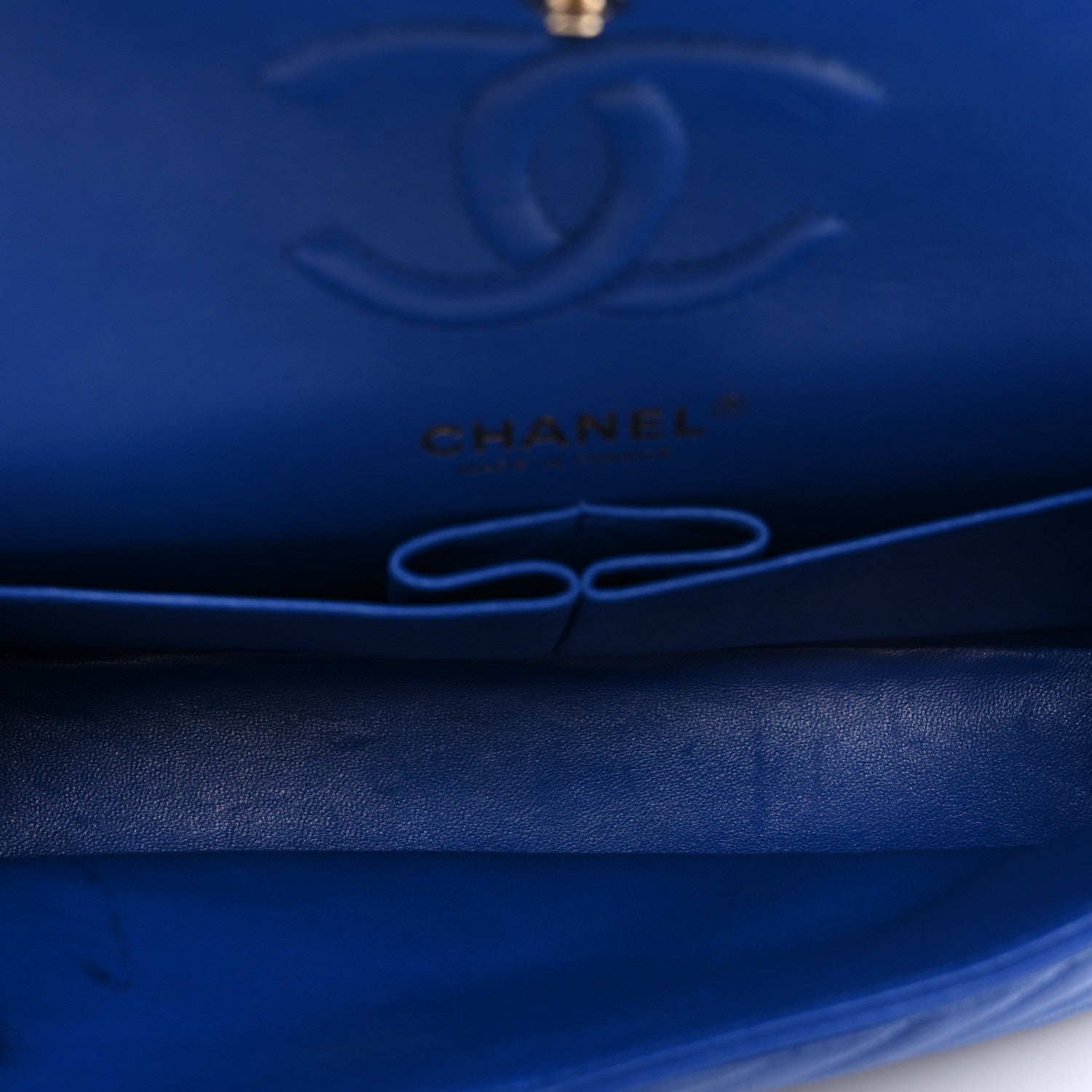 Chanel Caviar Chevron Quilted Small Double Flap Blue 5 of 11