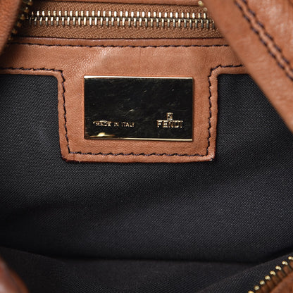 Fendi Lambskin Small Chef Chain Hobo Brown 6 of 11