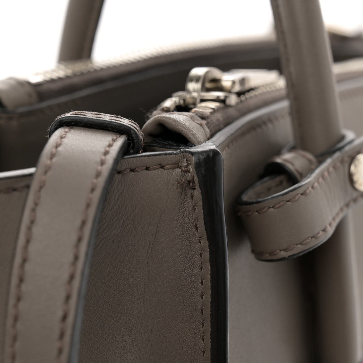 Glace Calf Twin Pocket Tote Argilla