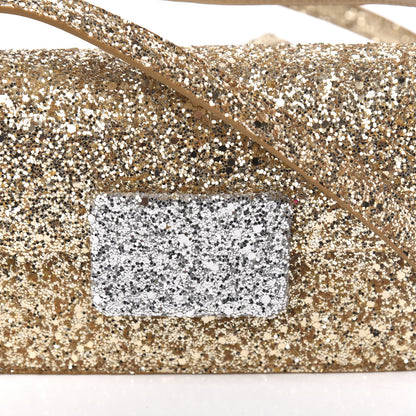 Saint Laurent Glitter Small Lulu Bunny Satchel Gold Silver 9 of 10