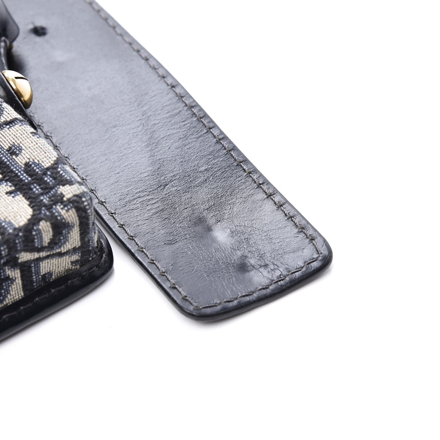 Christian Dior Oblique Flap Bag Navy Blue 10 of 11