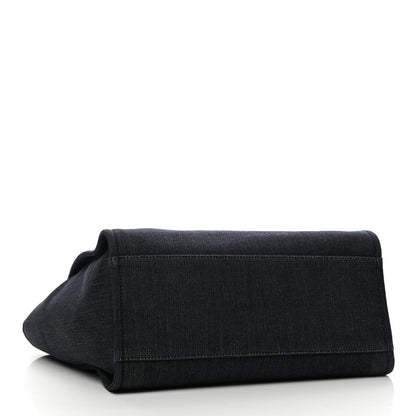 Chanel Canvas Medium Deauville Tote Dark Blue 4 of 9