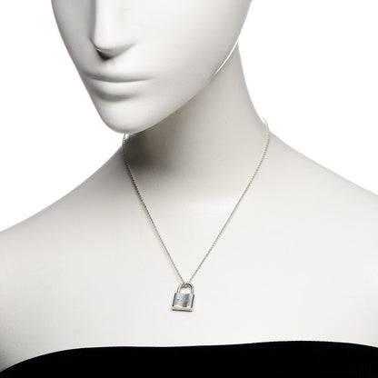 Tiffany Sterling Silver 1837 Lock Pendant Necklace 2 of 6
