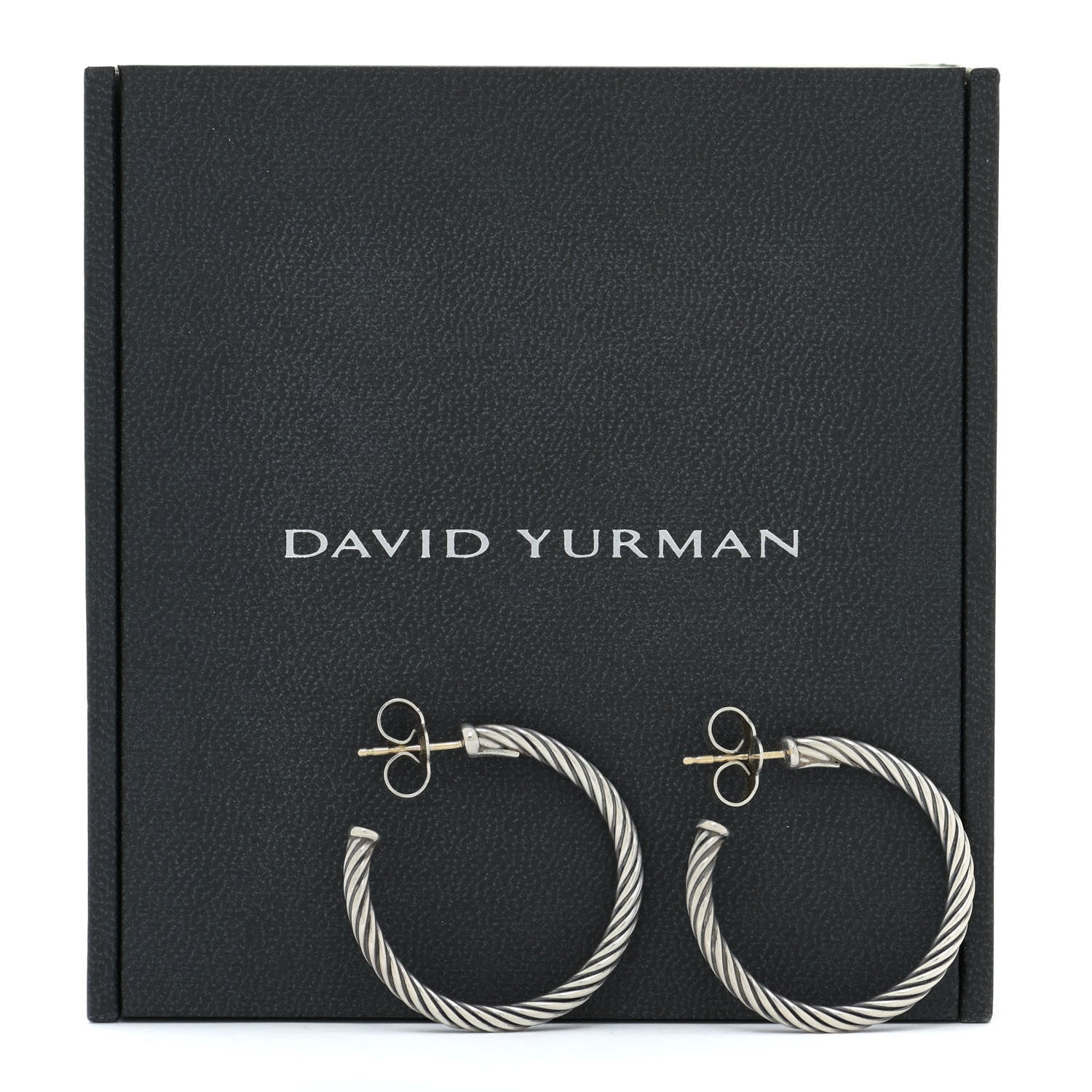 David Yurman Sterling Silver Small Cable Classics Hoop Earrings 7 of 7
