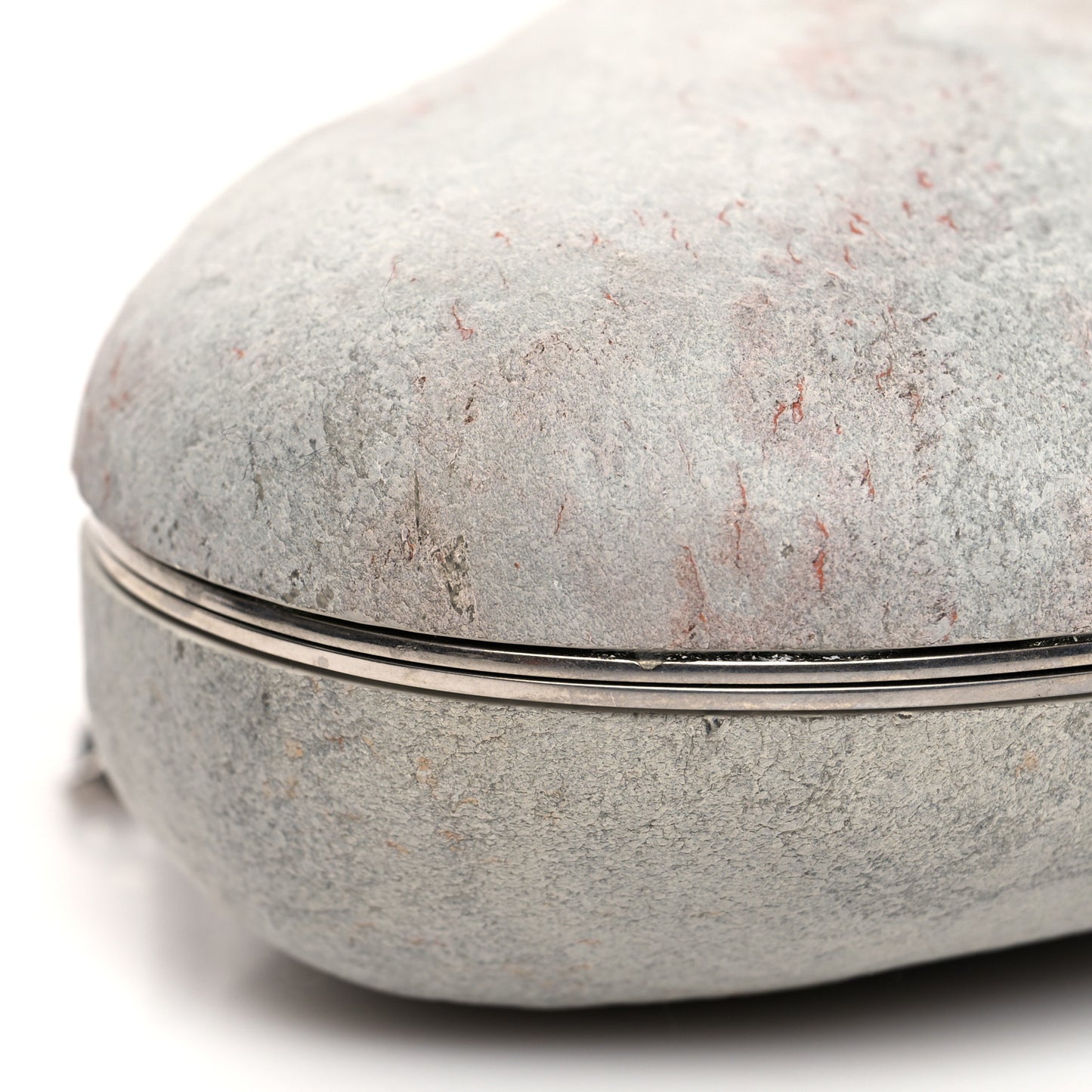 Pebble Rock Mini Chain Clutch Grey