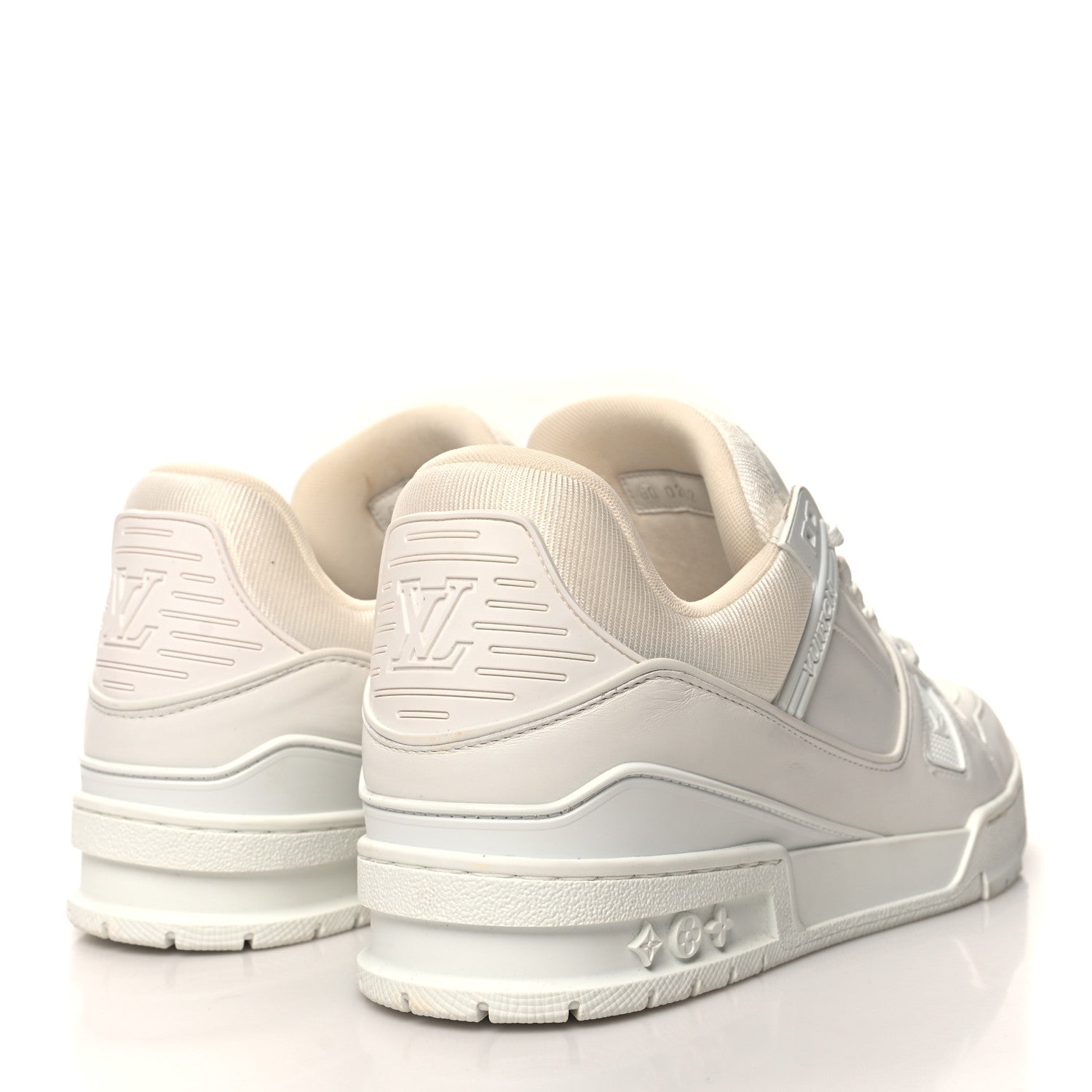 Louis Vuitton Calfskin Mens LV Trainer Sneakers 9.5 White 4 of 8