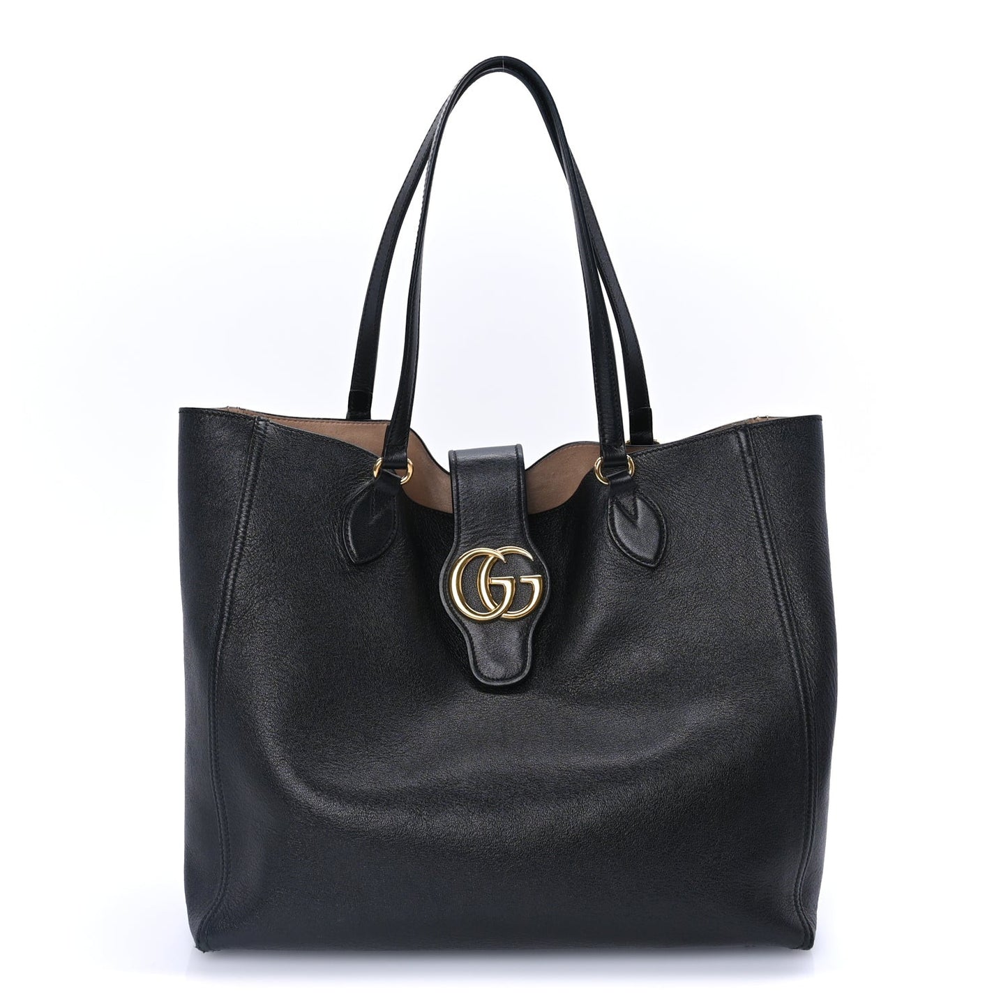 New Sakai Calfskin Lux Medium Dahlia Tote Black