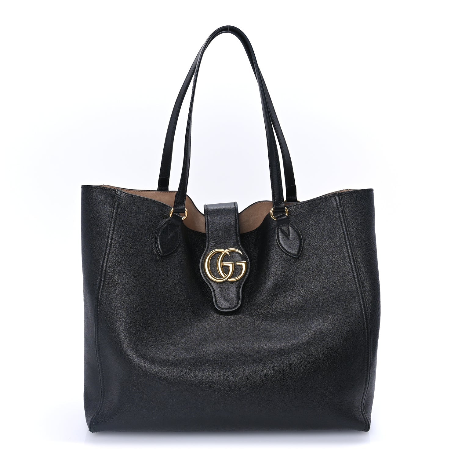 Gucci New Sakai Calfskin Lux Medium Dahlia Tote Black 1 of 7