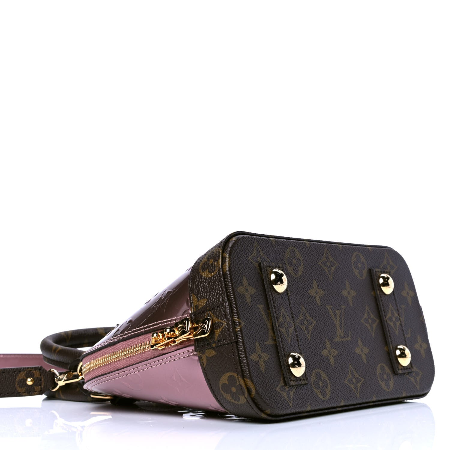 Louis Vuitton Vernis Monogram Alma BB Rose Pale Metallise 3 of 4
