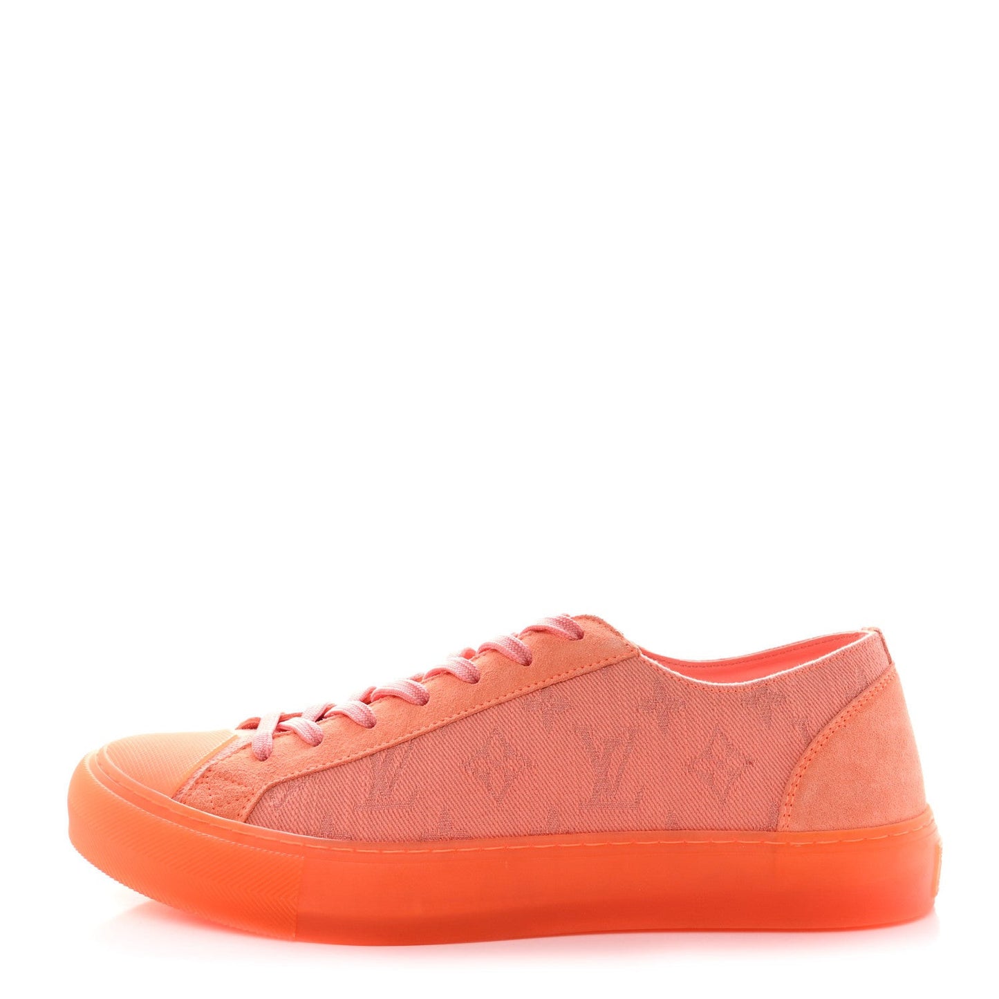 Canvas Monogram Mens Tattoo Sneakers Orange