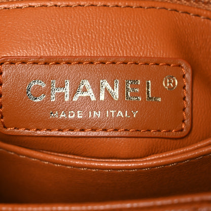 Chanel Caviar Quilted Extra Mini Coco Handle Flap Light Brown 7 of 13