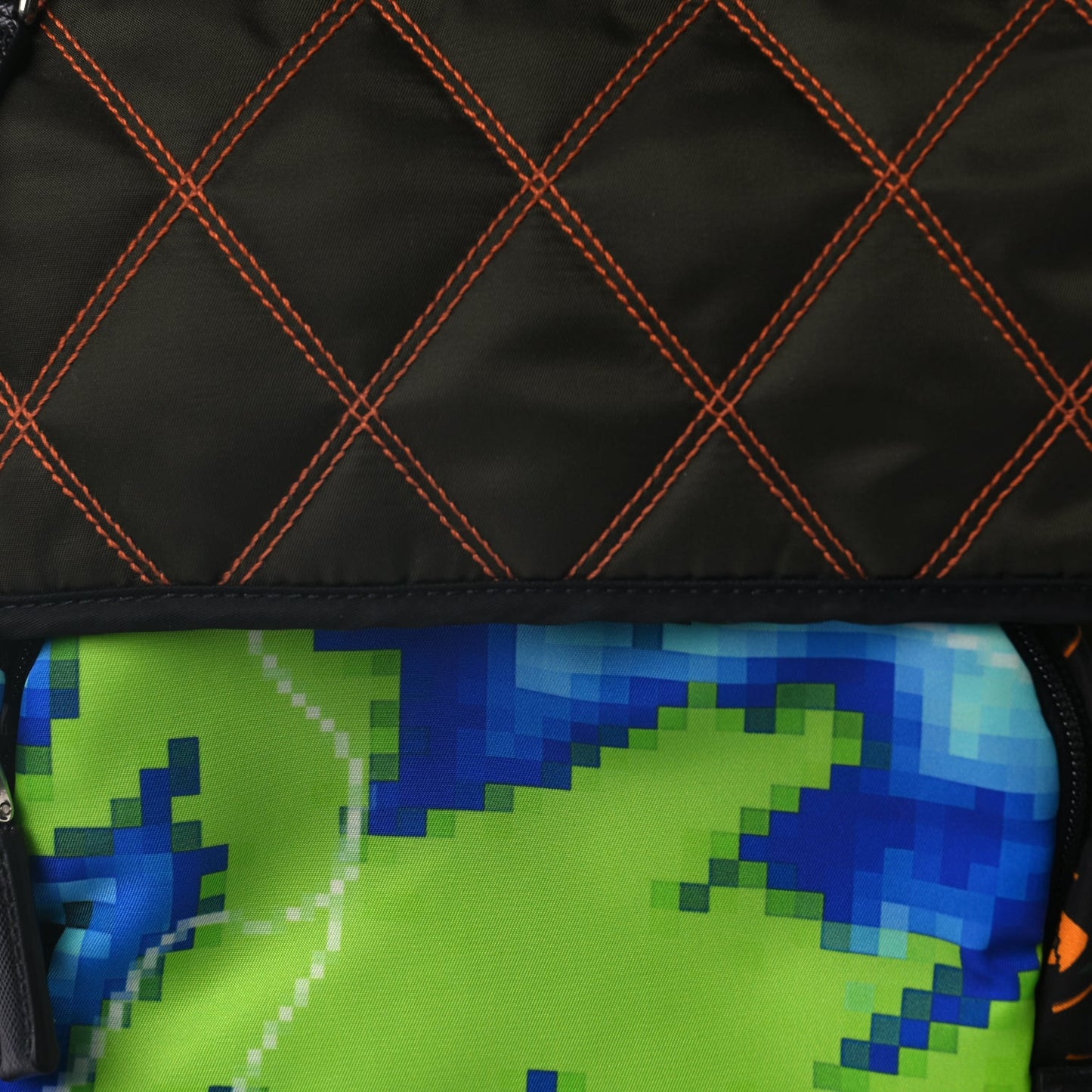 Tessuto Nylon Impunturato Double Buckle Backpack Green