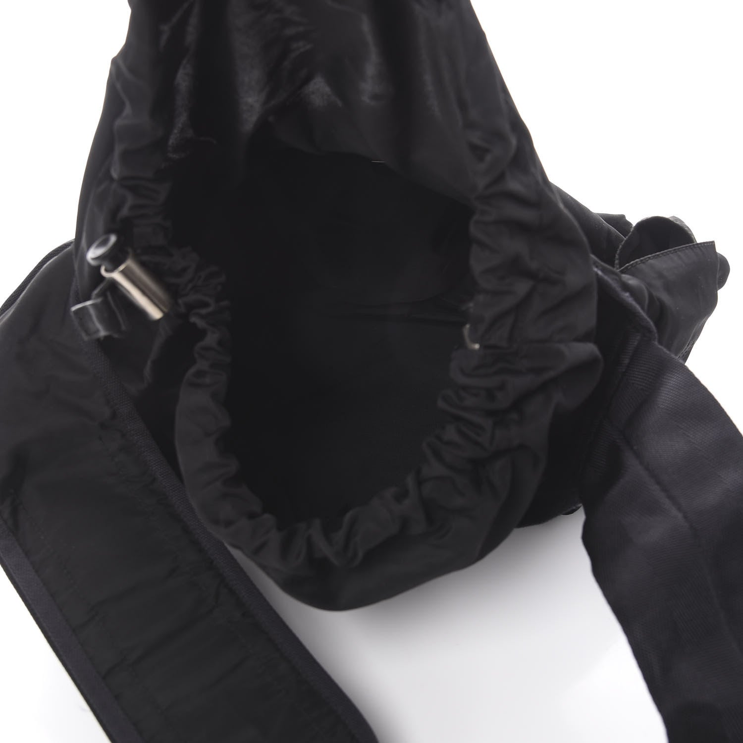 Prada Nylon Flat Messenger Bag Black 4 of 8