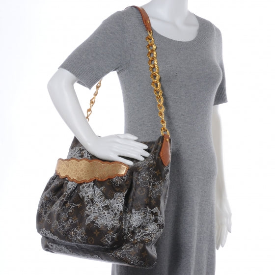 Louis Vuitton Monogram Dentelle Fersen Silver 2 of 8