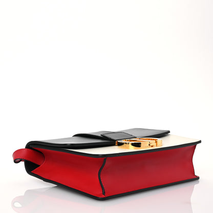 Christian Dior Box Calfskin Tri-Color 30 Montaigne Flap Bag Navy Blue White Red 4 of 17