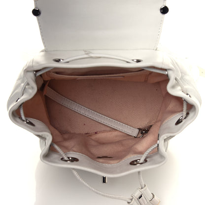 Chanel Lambskin Quilted Metallic Bubble Backpack White 4 of 14