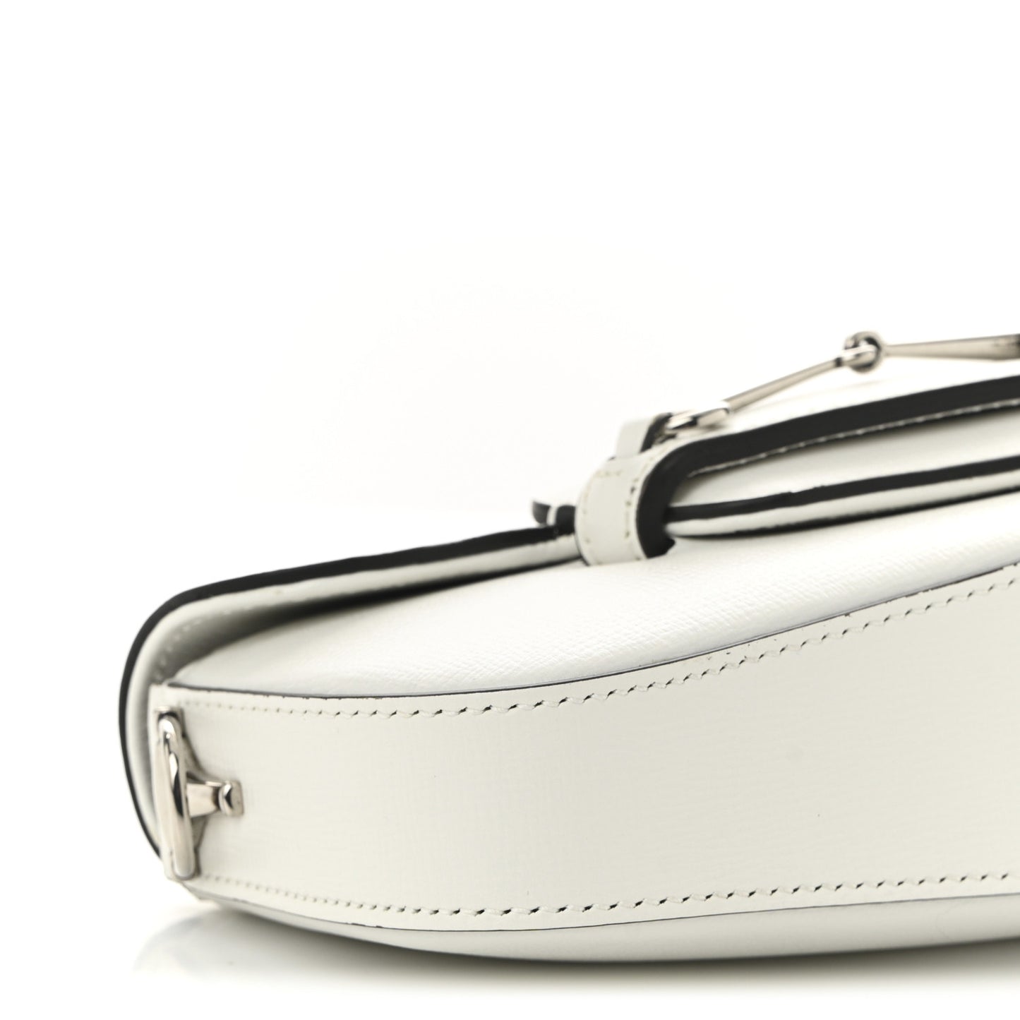 Calfskin Mini Horsebit 1955 Asymmetric Shoulder Bag Great White