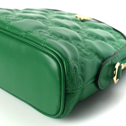 Gucci Calfskin GG Matelasse Small Dome Shoulder Bag Green Natural 8 of 8