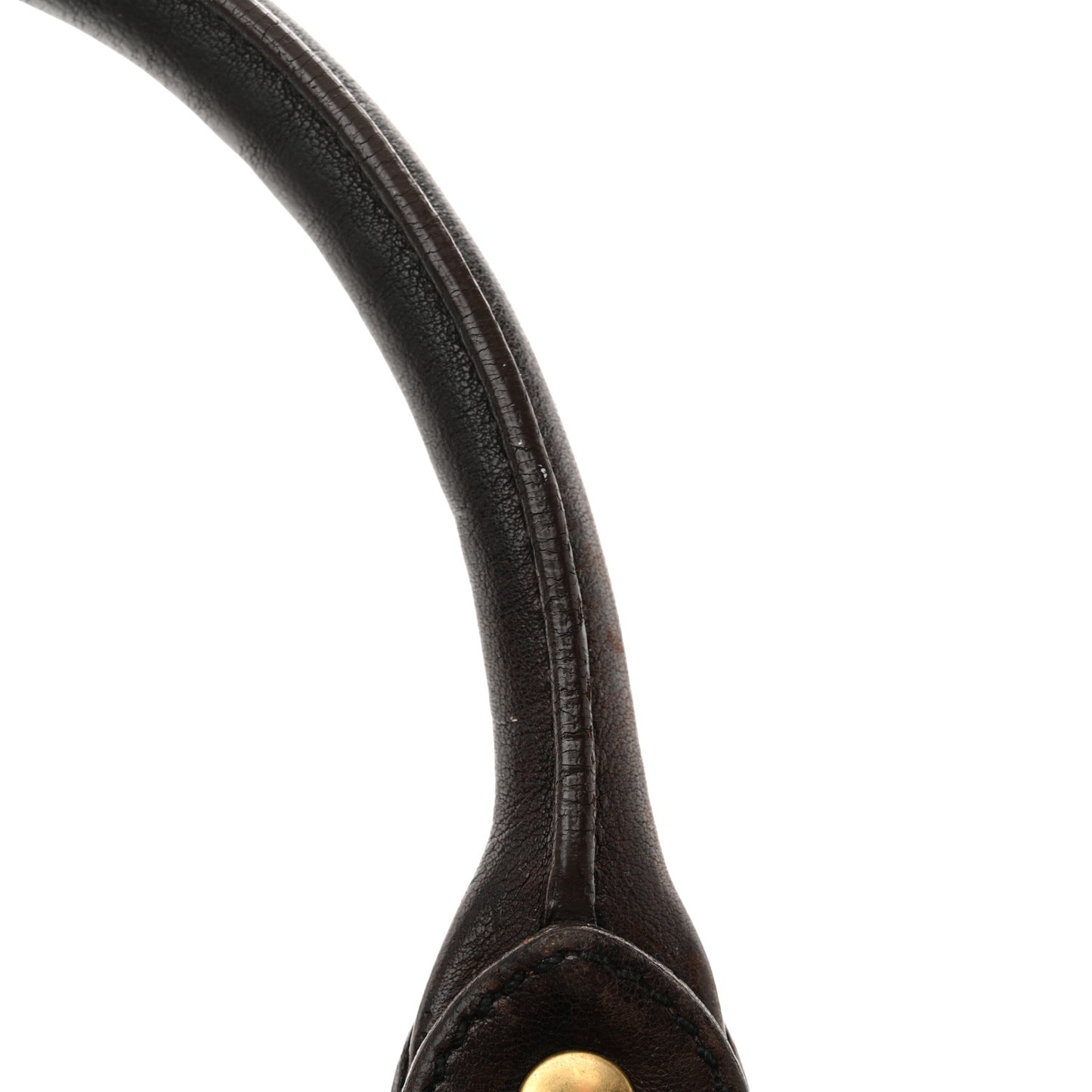 Vitello Lux Gathered Tote Brown