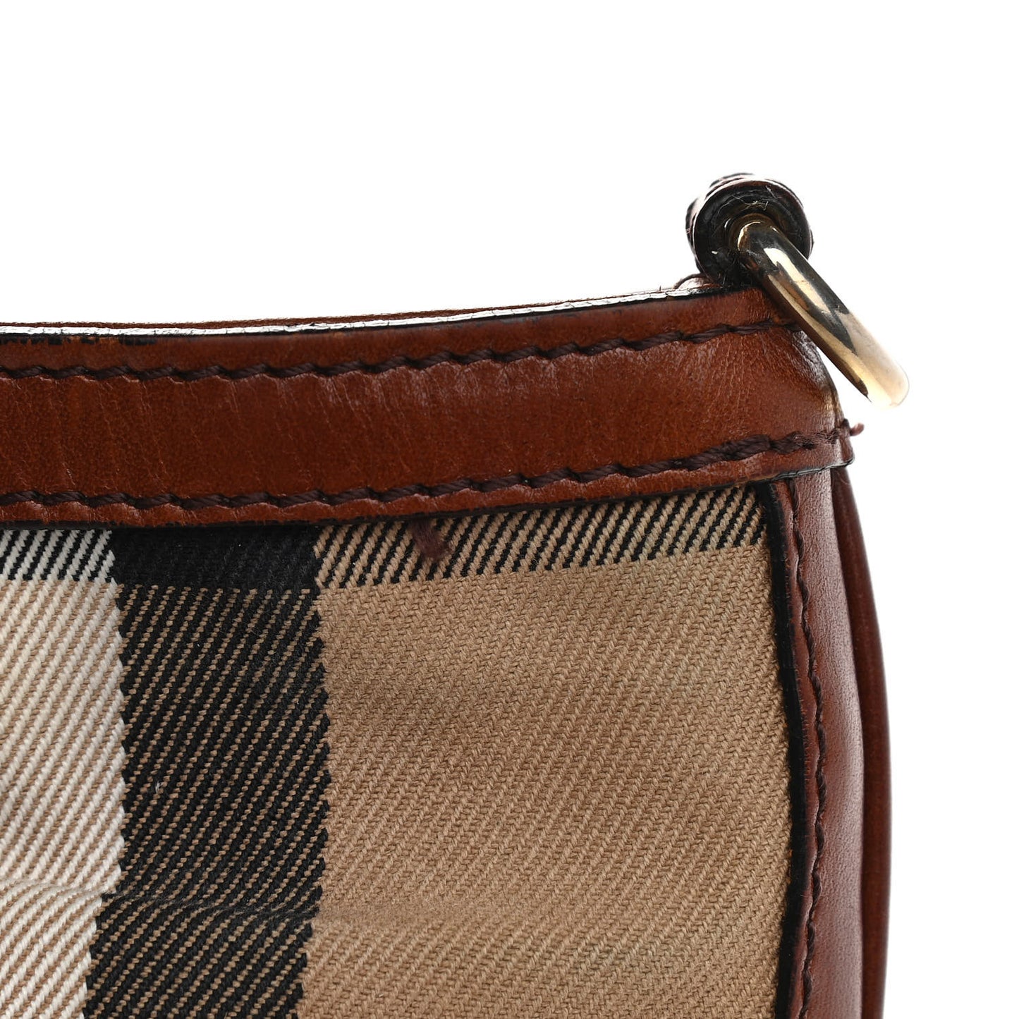 House Check Tote Dark Tan